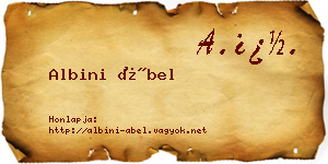 Albini Ábel névjegykártya