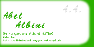 abel albini business card